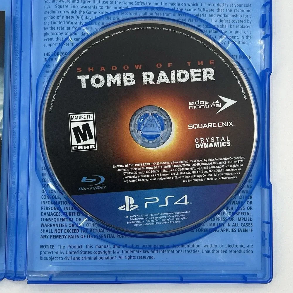 Shadow of The Tomb Raider (Sony PlayStation 4 PS4, 2018) Tested & Working